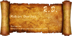 Rubin Dorisz névjegykártya